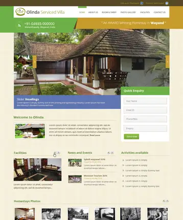 Homestay websites design in kerala