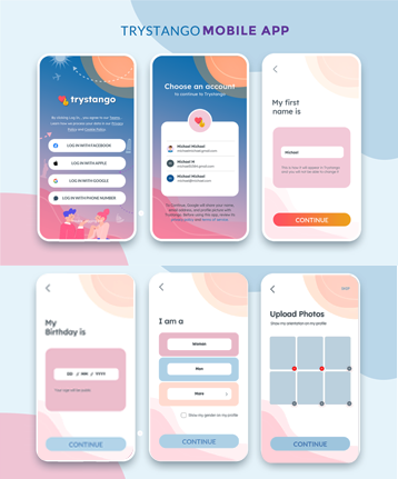 Trystango App web designer