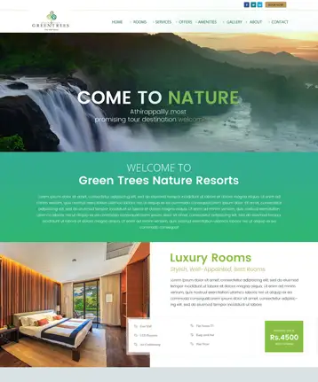 resorts and hotels website design company in India